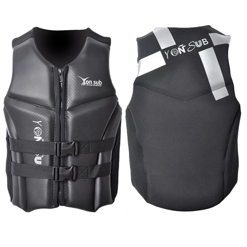 

Adult Life Jacket/Vest Neoprene Black Smooth Skin Floation Device