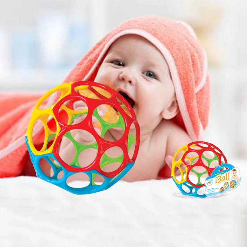 Мягкие разноцветные шарики игрушки погремушки с колокольчиком развивающие