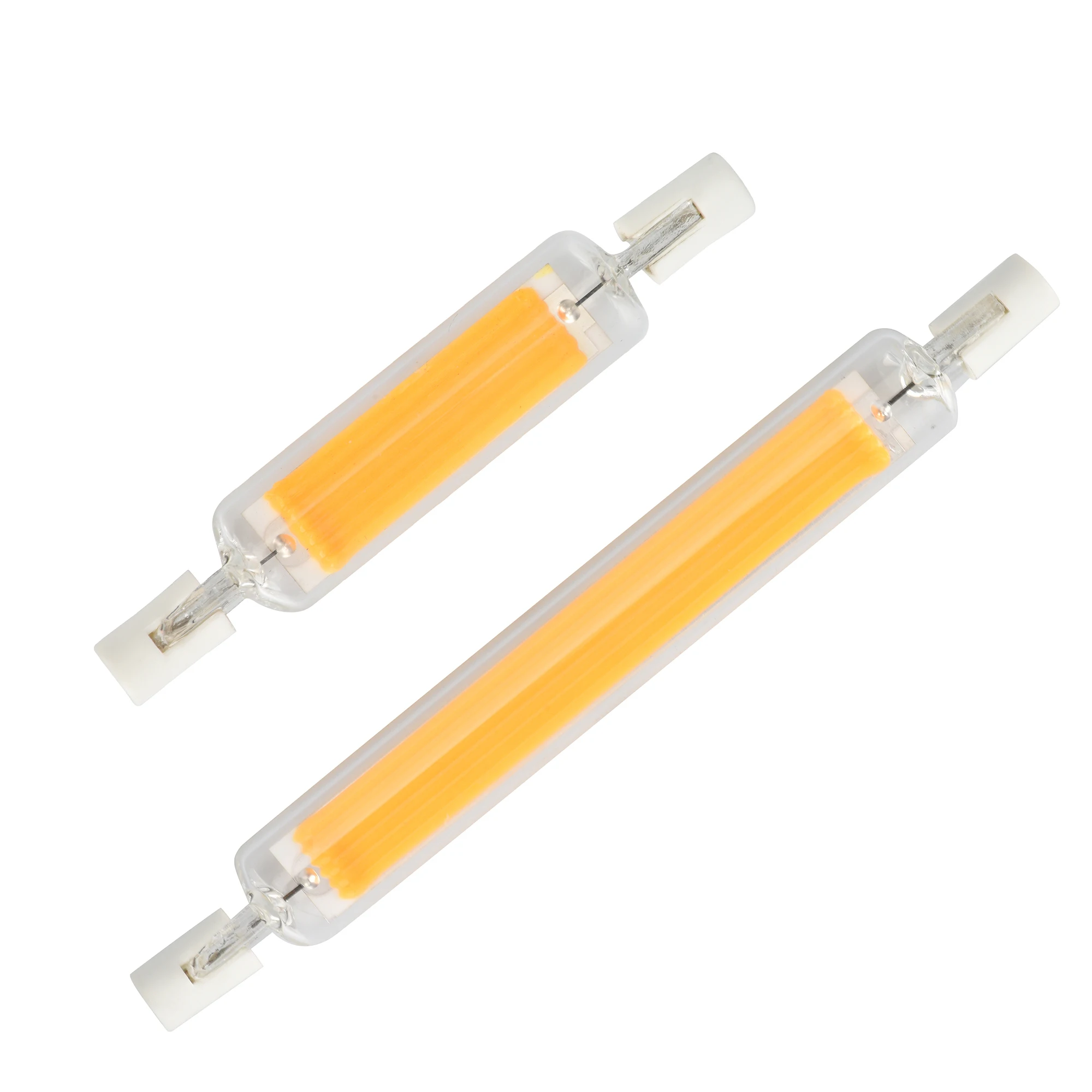 R7S LED 118 мм 78 диммируемая COB лампа стеклянная трубка 15 Вт 30 40 50 заменить галогенную