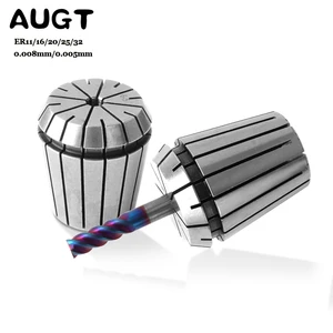 Патрон цанговый пружинный, ER11, ER16, ER20, ER25, ER32ER, 0,008 мм, 0,005 мм, держатель фрезерного инструмента с ЧПУ двигатель шпинделя гравировального станка