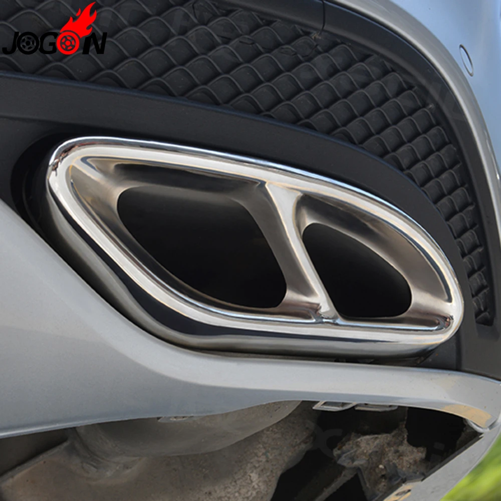 Для Mercedes Benz A B C E GLC GLE CLA класс W205 X253 W213 Нержавеющая сталь заднего двойной