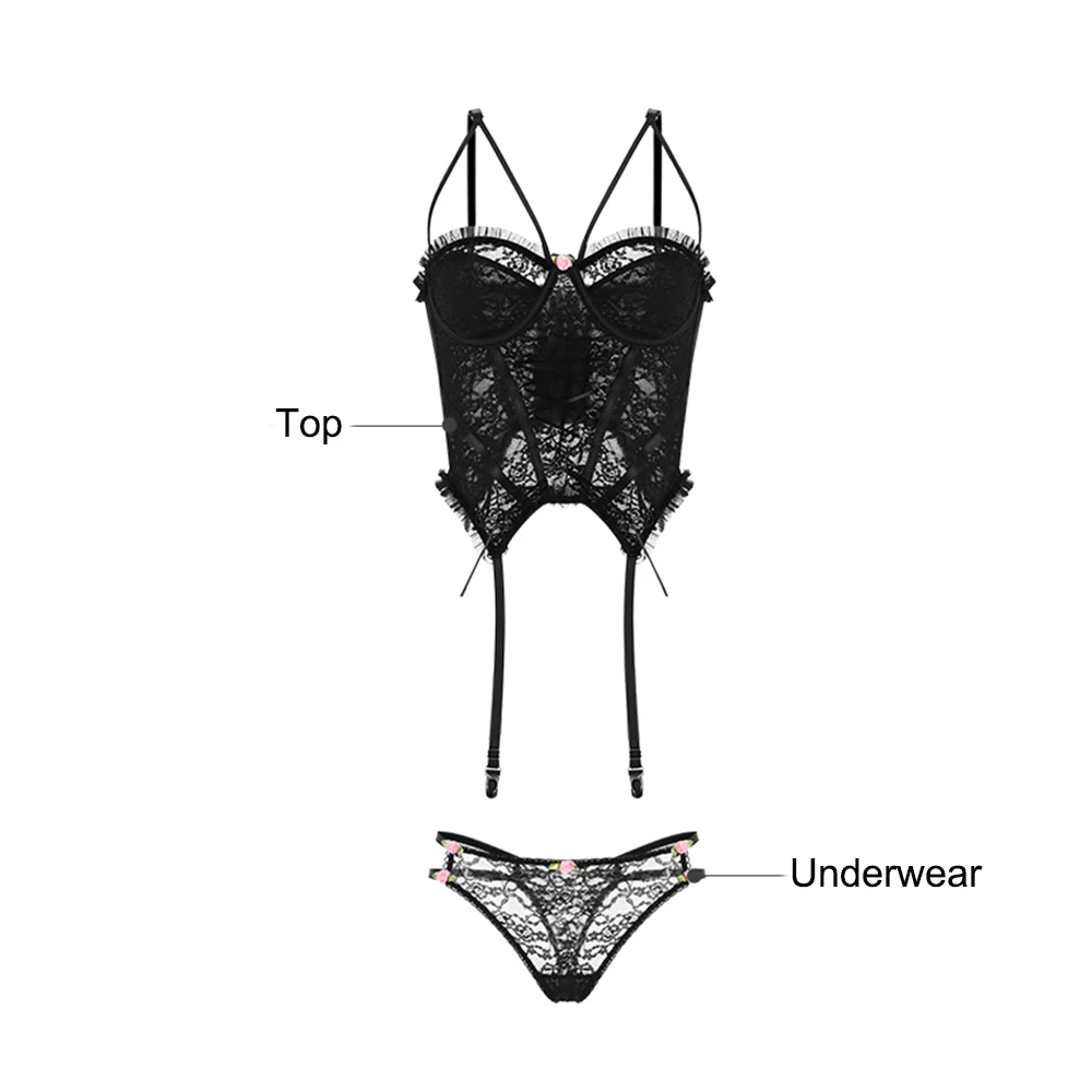 Сексуальное Кружевное женское нижнее белье Женская подвязка женские стринги на