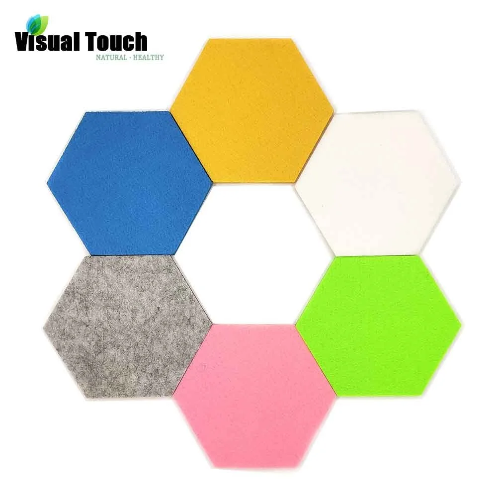 Colorful Hexagon Визуальный сенсорный пакет из 6 войлочных тканей шестиугольная чашка коврик для напитков подставки для пива кофе столовые приборы Подарочный стол Декоративные столовые принадлежности - Цвет: Colorful Hexagon