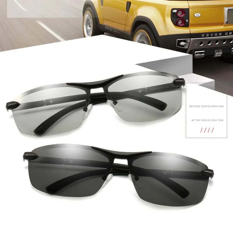 

6 Colors Polarized Photochromic Sunglasses Men's Uv400 Driving Transition Lens Sunglasses 1pcs