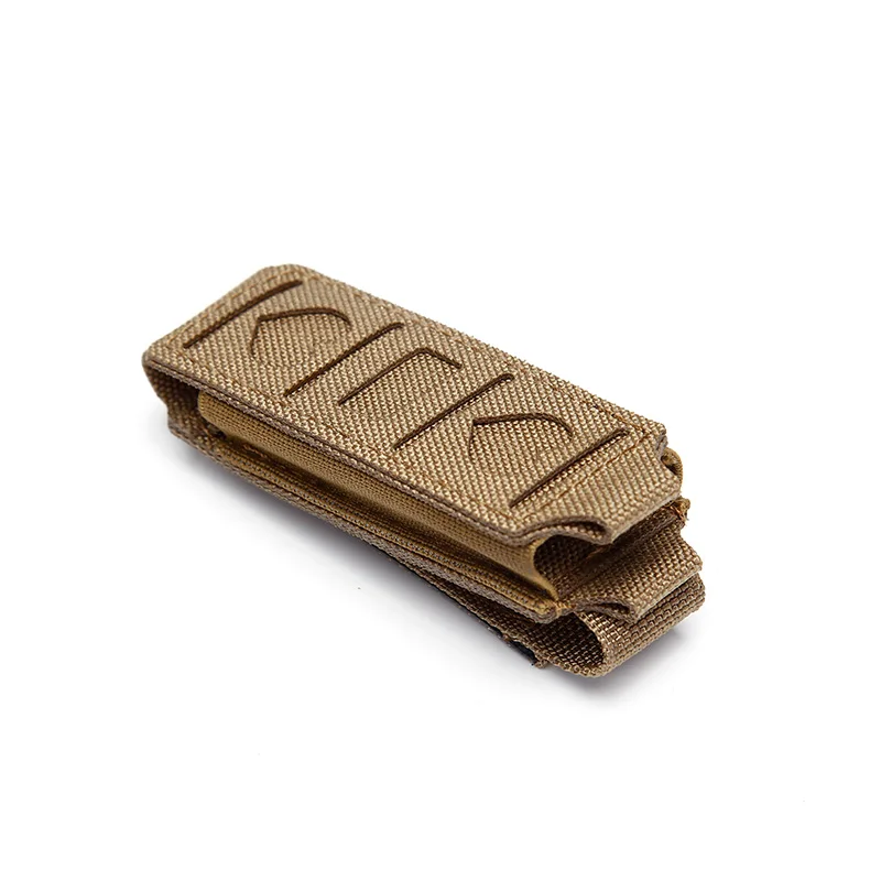 Kaki Unidad al aire libre Molle tatico solo Rifle Mag bolsa de revista Walkie Talkie bolsas Rifle bolsillo 9 мм cartucho titular de l - Цвет: Kaki
