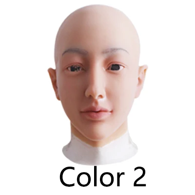 Color 2 Drag queen реалистичные силиконовые маски настоящая кожа Хэллоуин женский Ангел Маска для лица для трансвеститов мужчин и женщин - Цвет: Color 2
