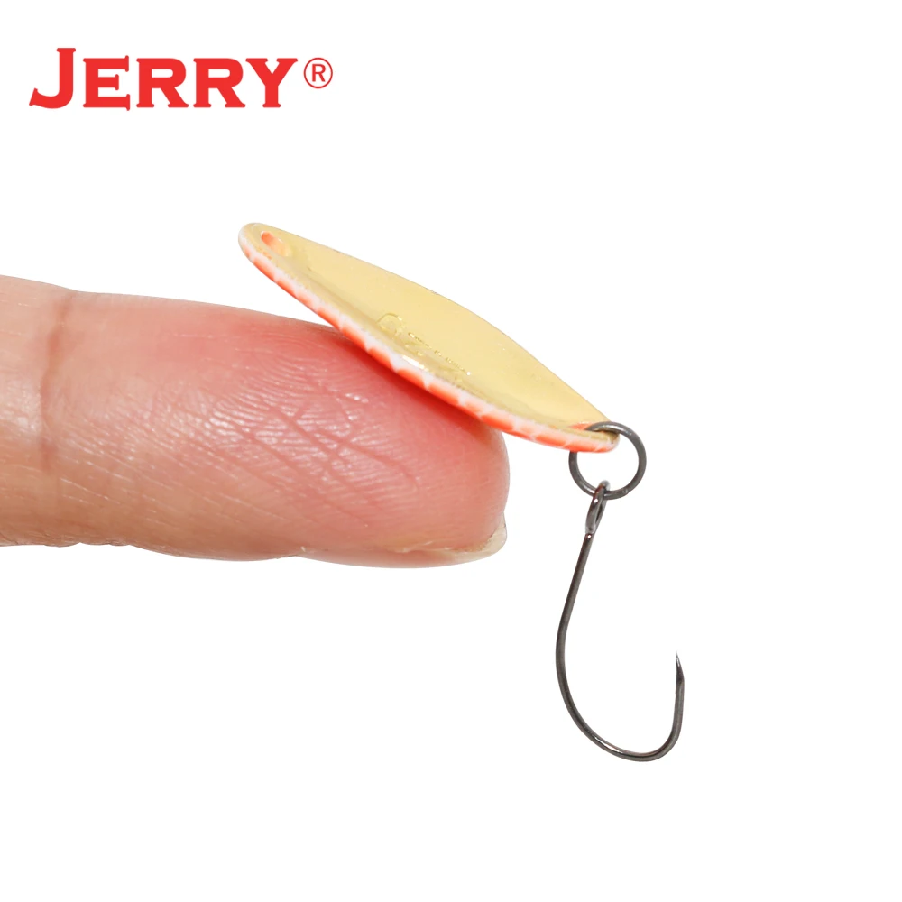 Jerry Pawn Area Trout Spinning Fishing Lure UL Artificial Metal Spoon 2.2g UV Coating Glitter Hard Lure Lake Fishing Tackle