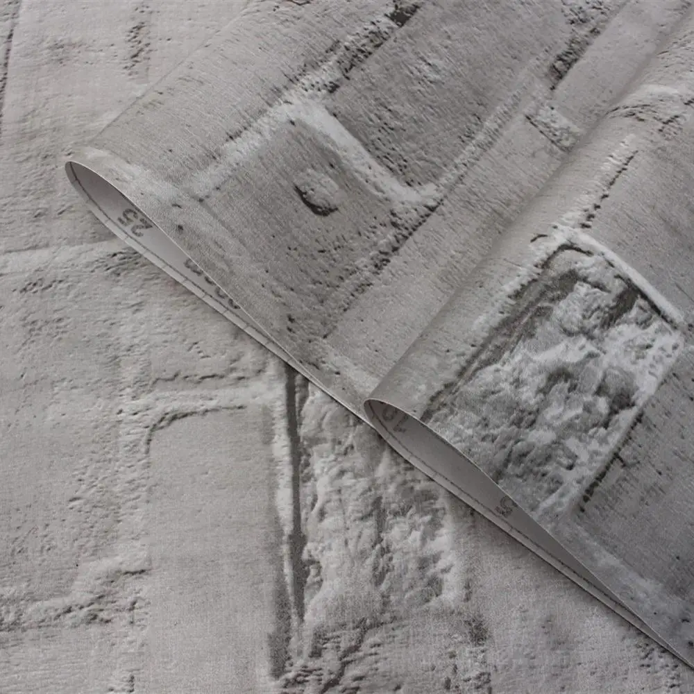 Пилинг и палка искусственный кирпич узор настенная бумага серый винил