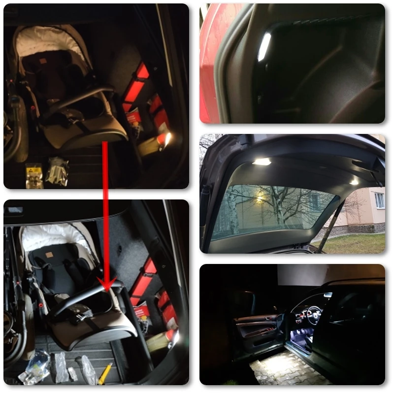 Подходит для Skoda Octavia Mk2 (1Z) 2004-2013 2 шт. белый светодиод SMD багажника | Автомобили и