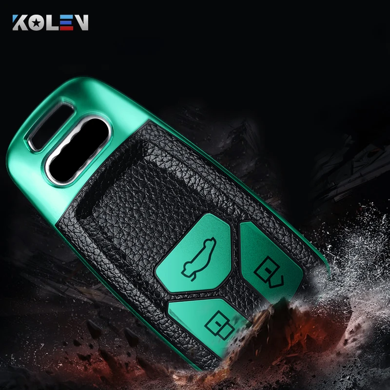 Кожаный + ТПУ чехол для автомобильного пульта дистанционного управления Audi A4 B9 Q5