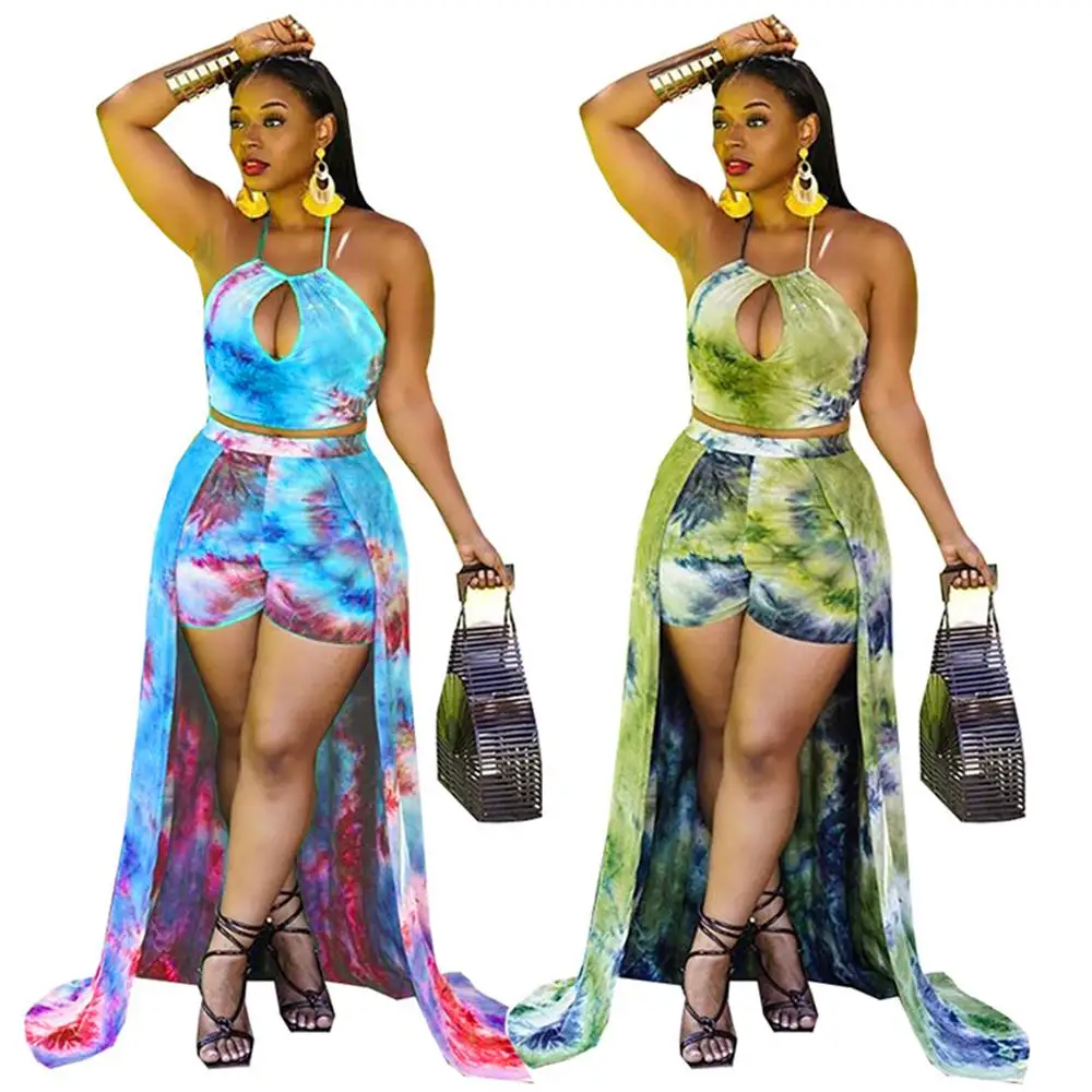 

Boho Holiday Party And Club Casual Two Piece Outfits Women Midi Skirts Sets Vest Crop Top Sexy Dresses Elegant Best Match 2021