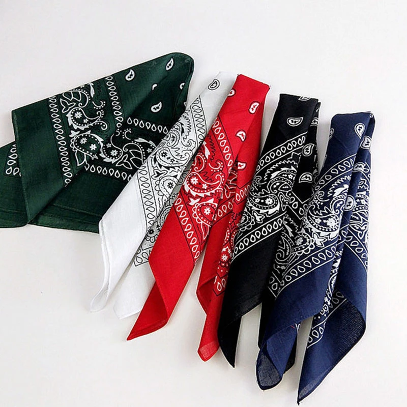 

Vintage Cashew Head Scarf Square Scarf Paisley Hair Tie Band Hair Scarf Neckerchief Cotton Bandana Hip Hop Scarves 55*55cm