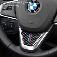 car carbon fiber steering wheel emblem m stripe 3d sticker for bmw f48 e84 x1 f07 f10 f01 f20 f30 g30 e60 e90 e92 e93 x5 x6 z4