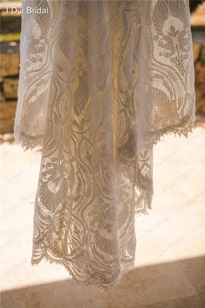 Кружевное свадебное платье футляр с V образным вырезом новый стиль на заказ