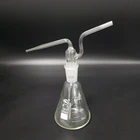 Треугольная газовая бутылка для мытья, 300 мл 2440, коническая плоская фляжка с заземляющим горлышком, газовая бутылка для мытья с маркировкой клещей, кальян