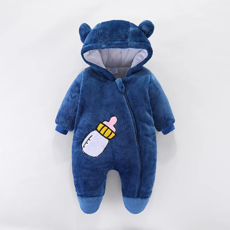 

Baby Winter Clothes Jumpsuit 0-1Y Footed Overall Clothes Pajamas Warm Flannel Baby Rompers Spring Autumn Baby Clothes