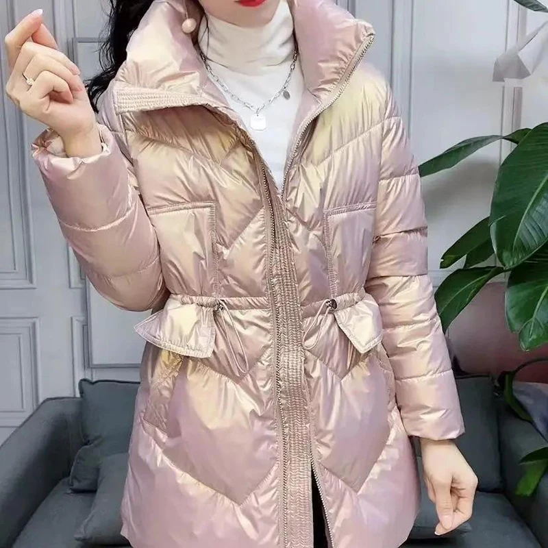 

Пуховик женский зимний х/б, водостойкий, приталенный