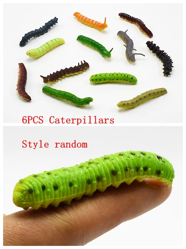 6PCS Caterpillars 130*100 см Динозавр мир движение парковка карта детская игрушка игровой коврик Дорожный Знак Дети Девочки Мальчики игровые коврики Животные модели игрушки - Цвет: 6PCS Caterpillars