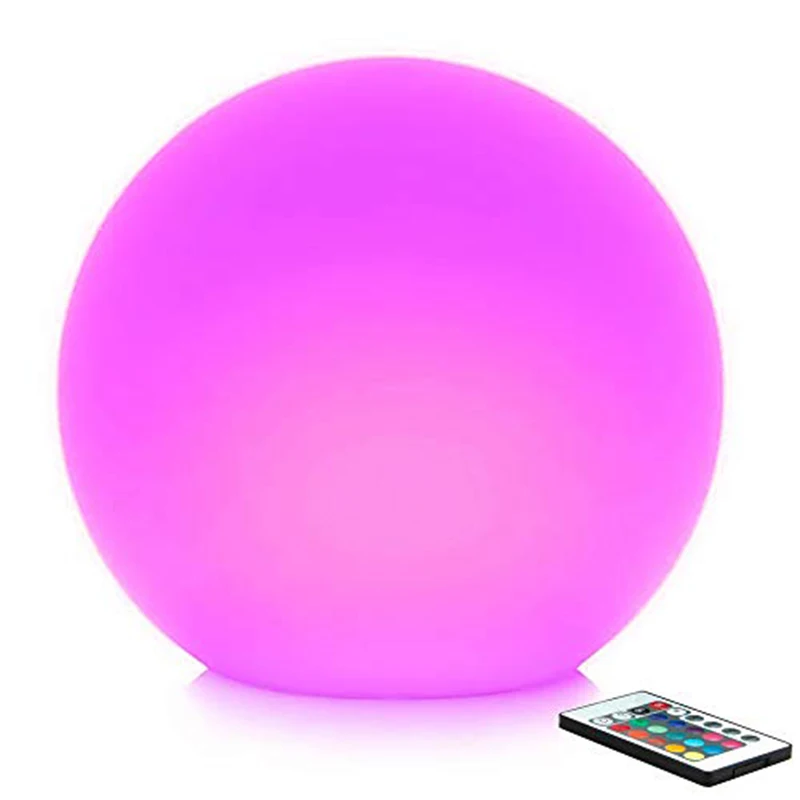 

Garden Lights Waterproof Beach Ball Pool Lawn Lamp Remote Control 16 Colors Lights Outdoor Party Swimming Pool Ball Lamp