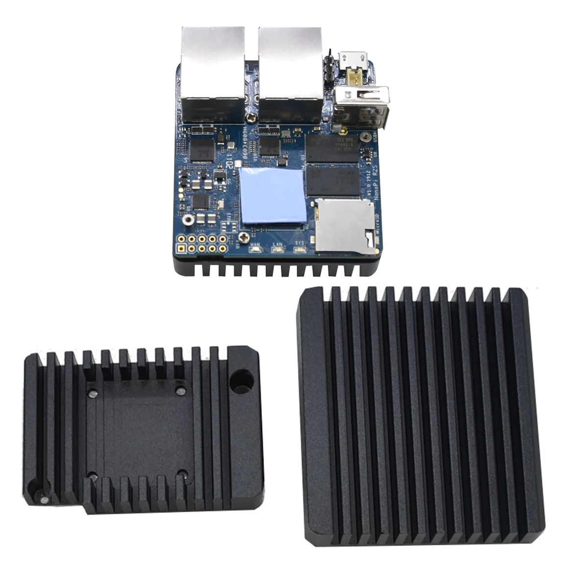 Набор прочных NanoPi R2S мини роутеров RK3328 с двумя Гбит/с Ethernet портами 32G флэш память DC