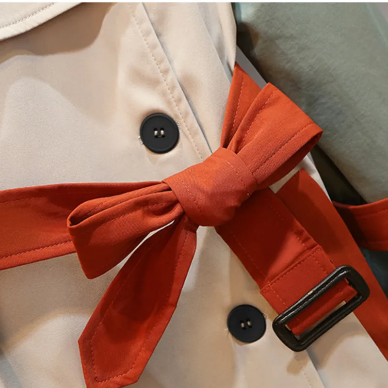 

Women Trench Coat Fashion Fall Winter Casual Thin With Over Size Vintage Long Coats Overcoats Top Double Breasted Outwear