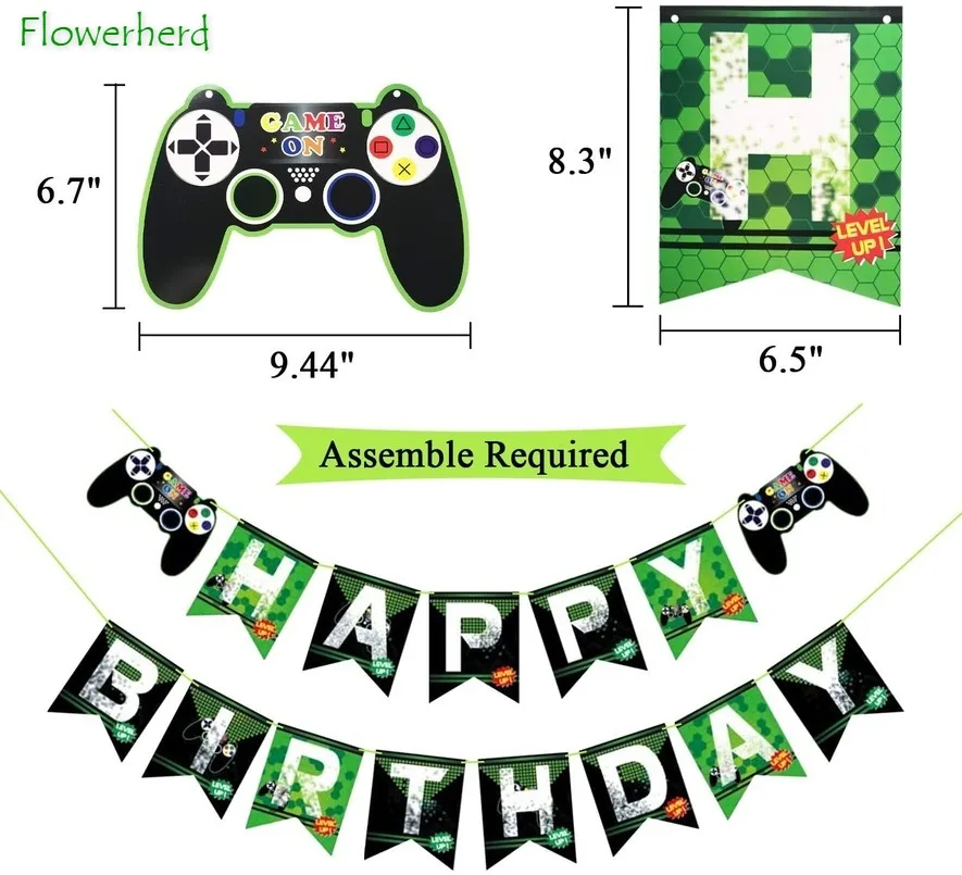 81 шт. видеоигры комплект украшений для вечеринки в честь Дня Рождения игровая