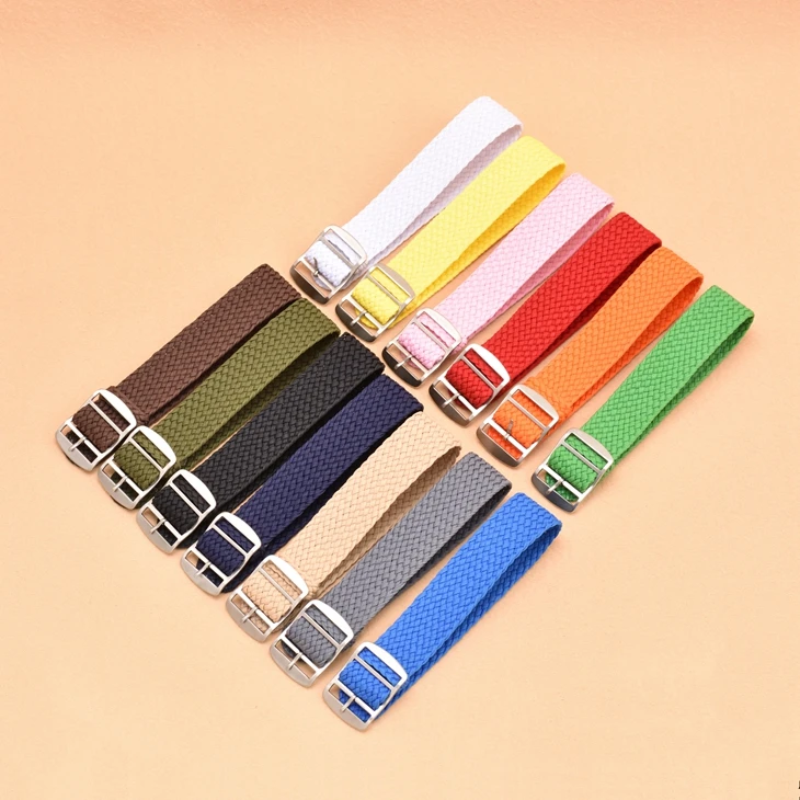 High Qualities Fashion Nylon Nato Strap For Perlon Woven Watch Band 20mm 22mm Watch Strap Black/Red Color Replacement Watch Band