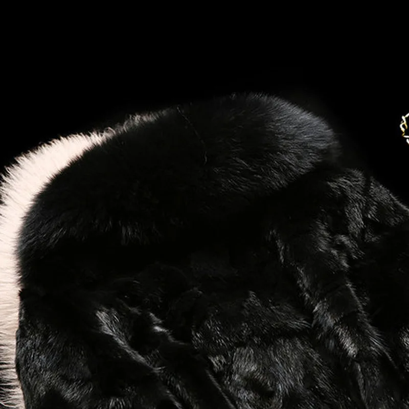 Новая зимняя шуба из искусственного меха норки Женское пальто длинный воротник и