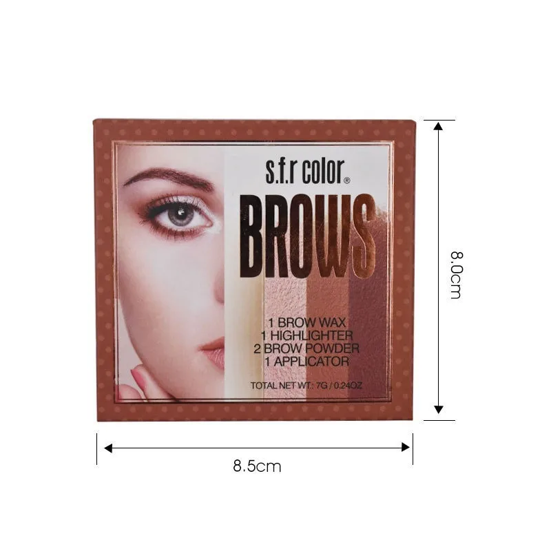 4 цвета пудра для бровей палитра макияжа натуральные коричневые тени 3d-тени набор