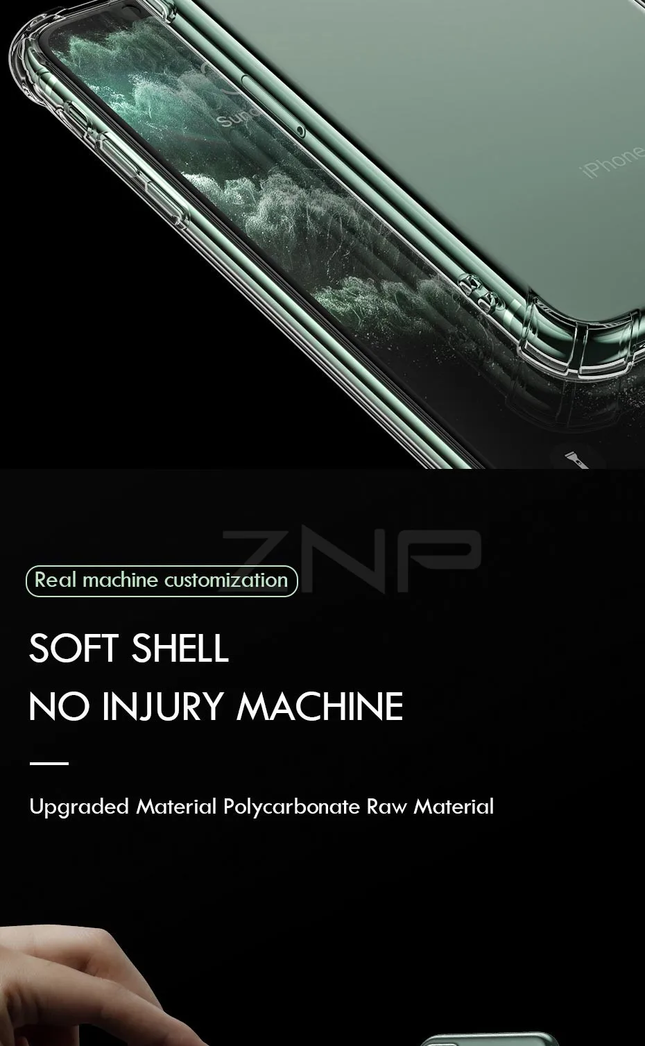 ZNP роскошный противоударный силиконовый чехол для iPhone 11 Pro Max мягкий прозрачный противоударный чехол s для iPhone X XR XS 11 Max чехол для телефона