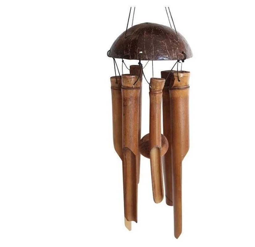 

Бамбуковые ветряные колокольчики ручной работы для дома и улицы настенные ветряные колокольчики украшения для сада подвесные украшения ве...