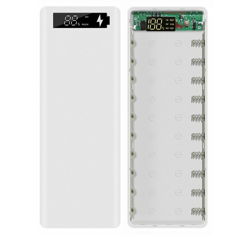 T3EE QC3.0 Быстрая зарядка ЖК-дисплей DIY 10x18650 чехол для аккумулятора корпус внешнего