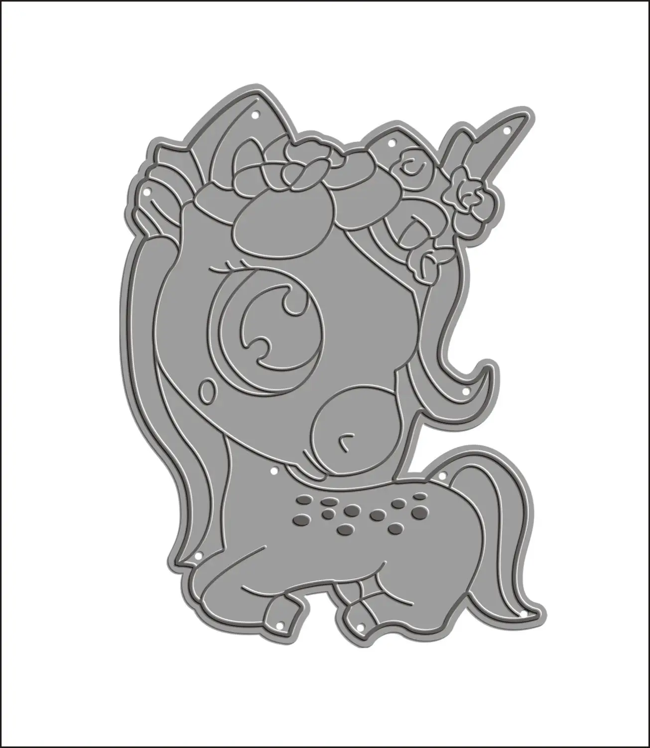 Новинка 2020 популярный металлический трафарет единорога для высечки и бумага