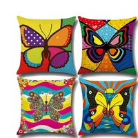 new style hot sale butterfly printing pillowcase cushion cover home linen digital pillow case