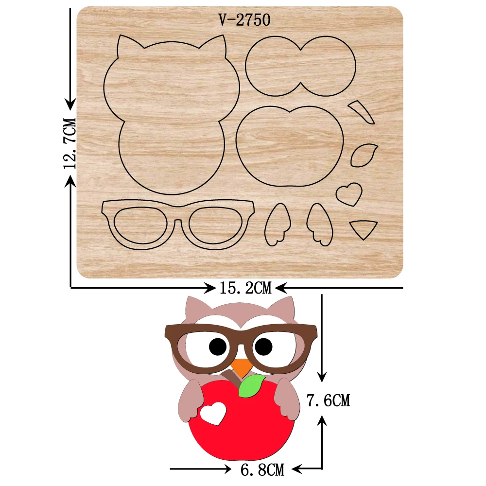 

New Owl wooden dies cutting dies for scrapbooking Multiple sizes V-2750