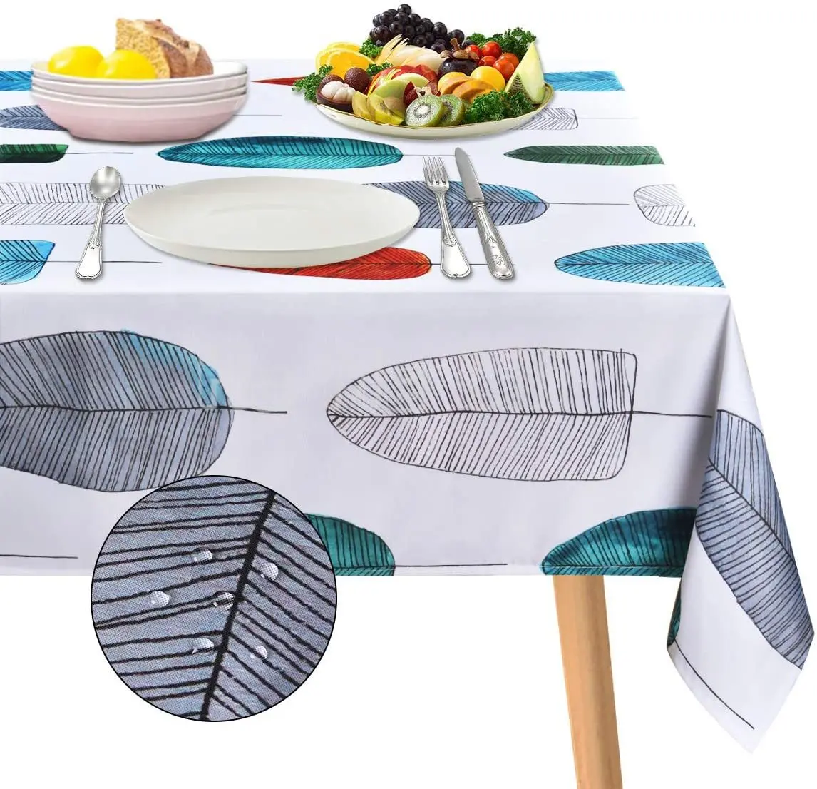 

Colorful Leaf Tablecloth Simple Style Modern Kitchen Dining Room Decoration