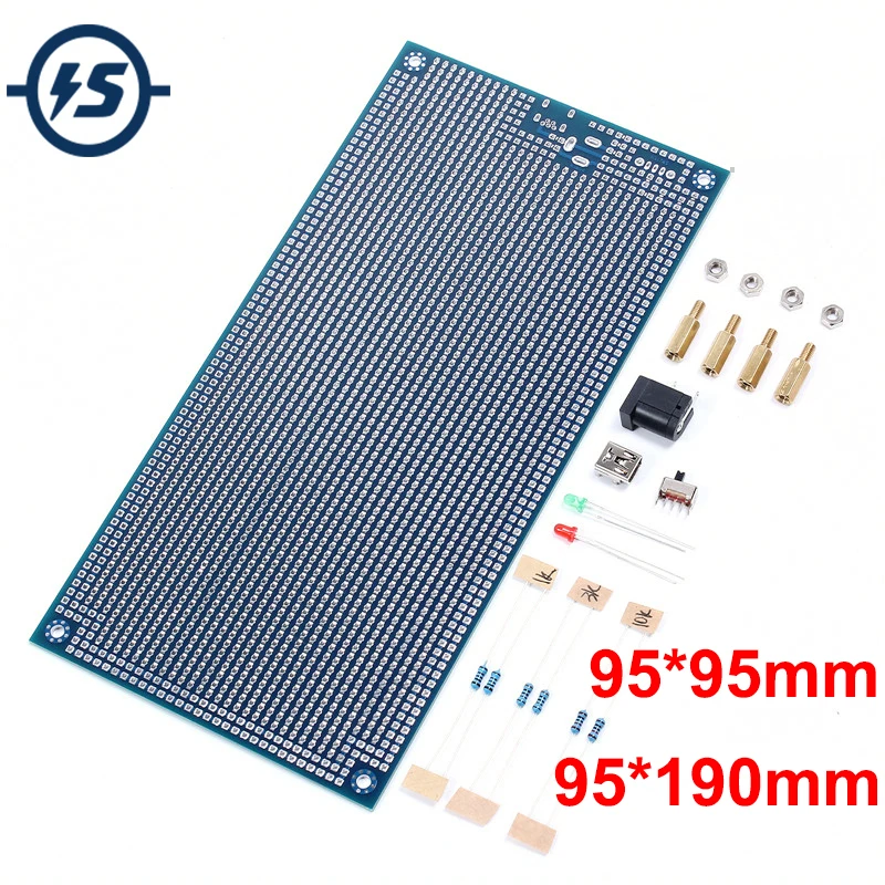Двухсторонняя печатная плата для прототипа универсальная макетная тестовая