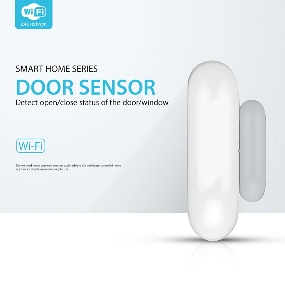 

Tuya Smart Door Sensor WiFi Window Open / Closed Detectors Wifi Home Alarm Compatible With Alexa Google Home Tuya APP