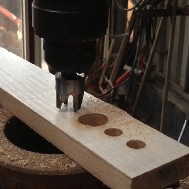 

ZK30 8Pcs Wood Plug Cutter Drill Cutting Tool Drill Bit Set Straight Tapered Taper 5/8"1/2"3/8"1/4" Woodworking Cork Drill Bit