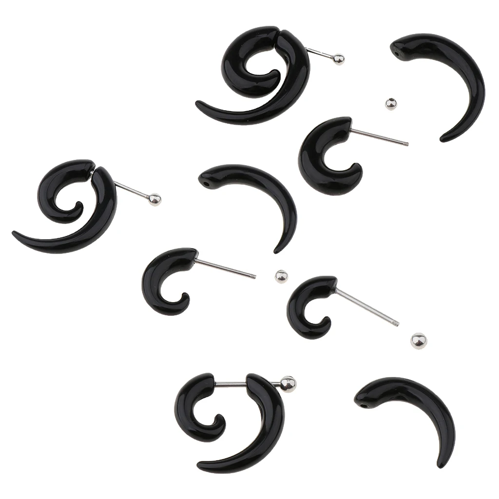 Панк Улитка Форма уха серьга-гвоздик для пирсинга 16g Ювелирные изделия