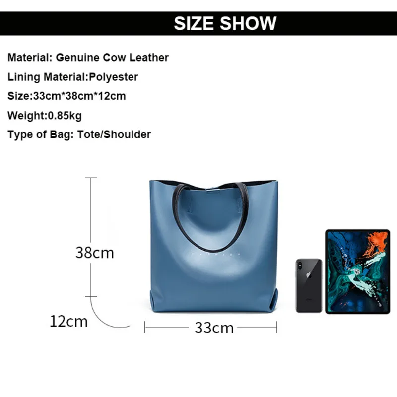 

Volasss Fashion Women's Tote Bag Designer Female Large Capacity Genuine Leather Casual Totes Ladies Shoulder Bag Composite Bags
