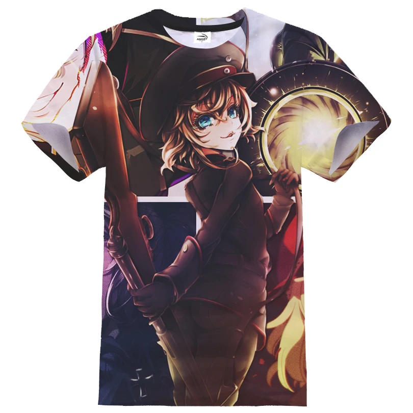 Футболка Youjo Senki с 3D принтом саги Тани зла уличная одежда для мужчин и | Мужские футболки -4000898912147