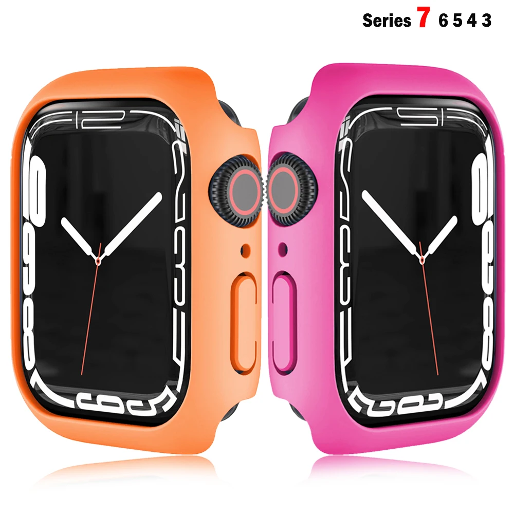 

Чехол для Apple Watch series 7 45 мм 41 мм 44 мм 40 мм 42 мм 38 мм, аксессуары для ПК, бампер, защита экрана, чехол для iWatch 6 se 5 4 3