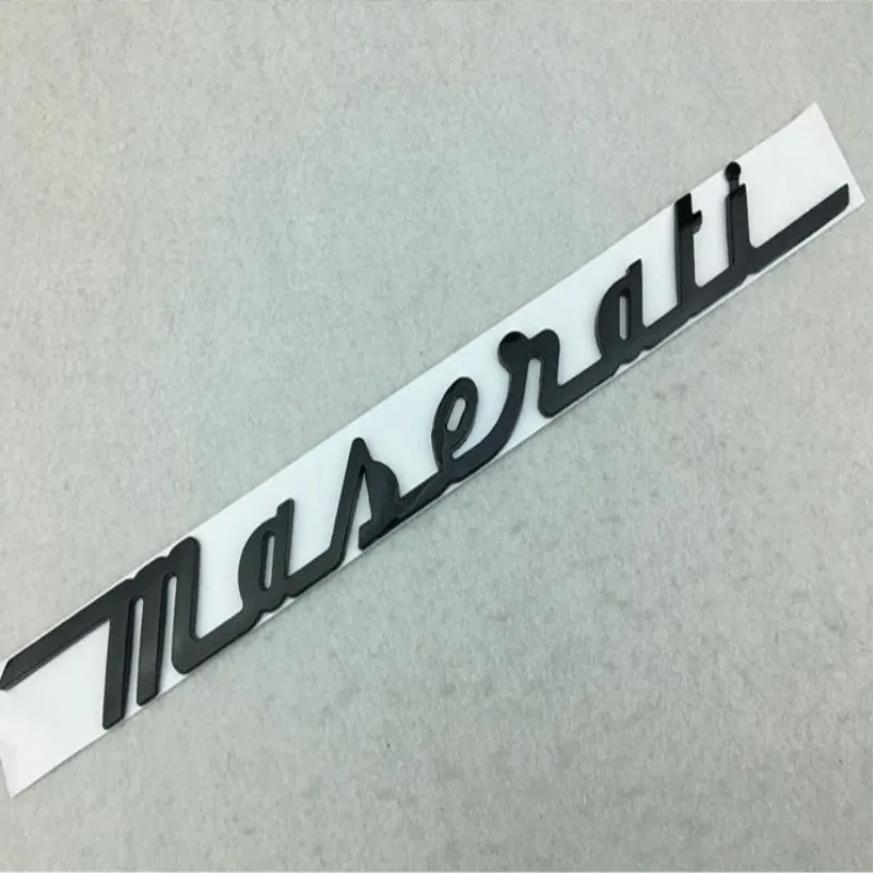 black Матовый черный для Maserati багажник плашка с логотипом эмблемы значки Ghibli - Название цвета: black