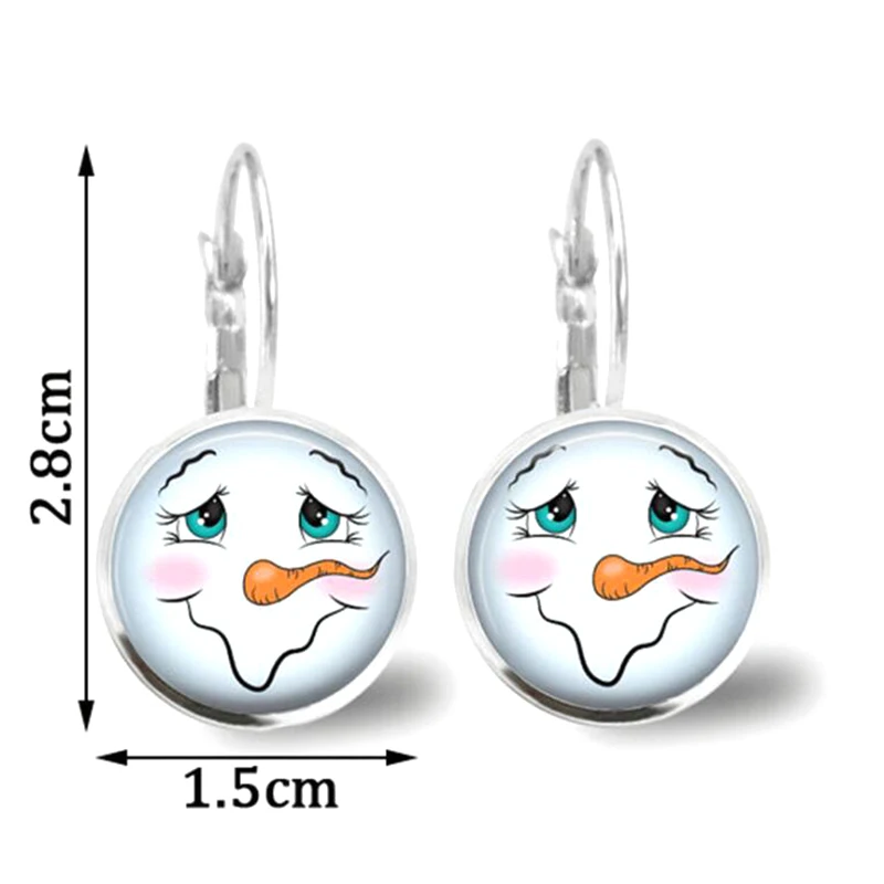 

Snowman Snowflake Art Picture DIY Glass Cabochon & Glass Dome Charms For Bracelets Necklace Earrings Christmas gift