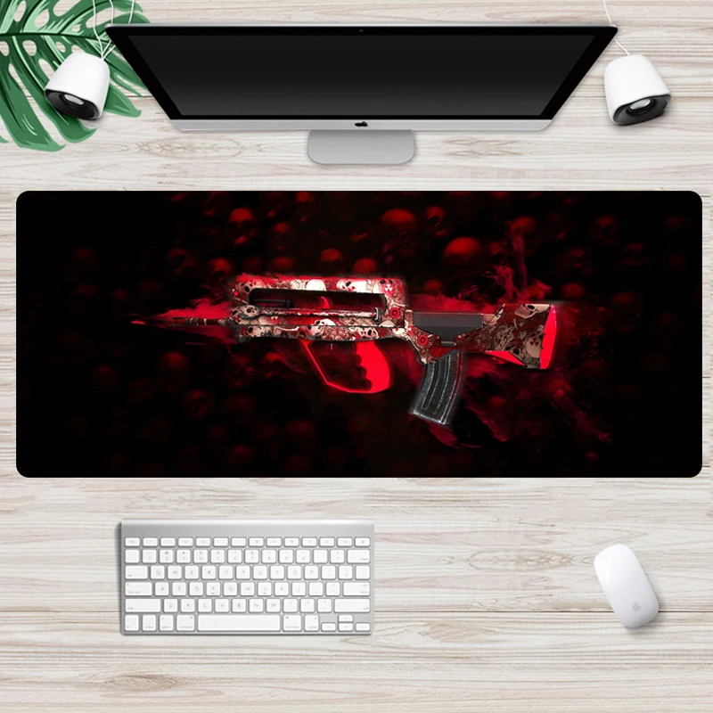 Большой игровой коврик для мыши 80x30 см CS GO Counter Strike нескользящий клавиатуры с