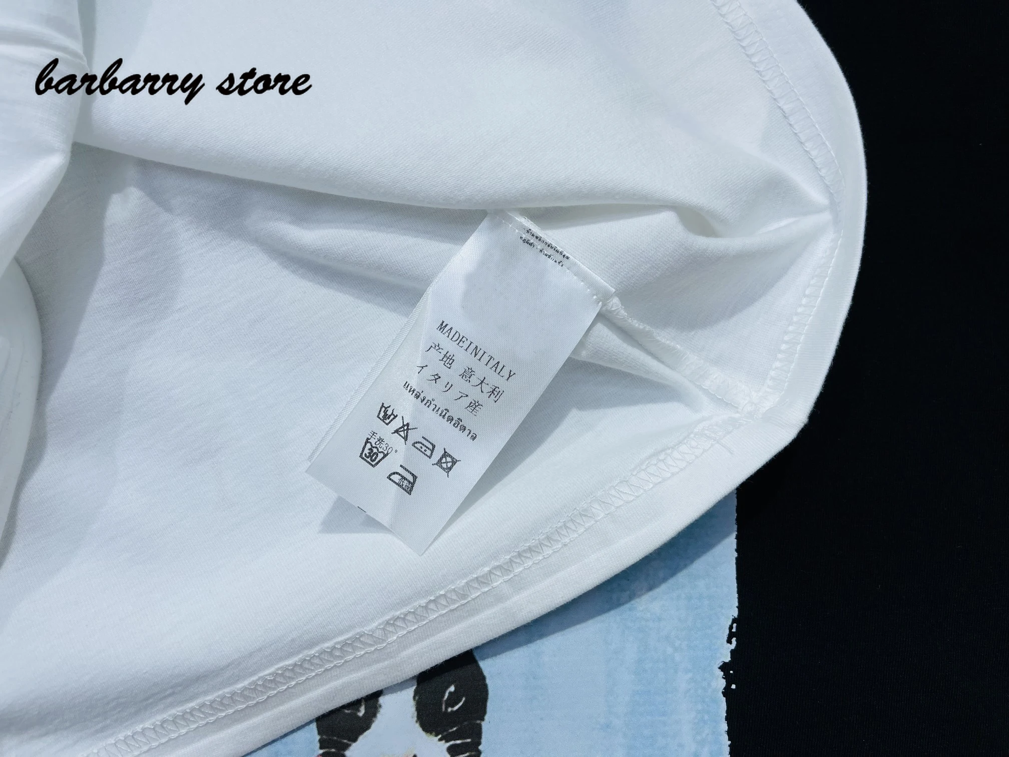 

luxury design cartoon printing fashion women's half sleeve top temperament versatile short sleeve casual loose graphic T-shirt