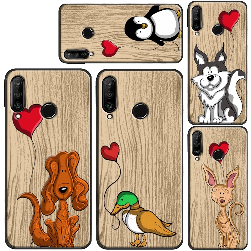 Whippet Irish Setter Dog Heart Puppy Phone Case For Huawei P30 P20 P40 Lite Pro P Smart 2019 Z Nova 5T Honor 50 10i 8X 9X Cover