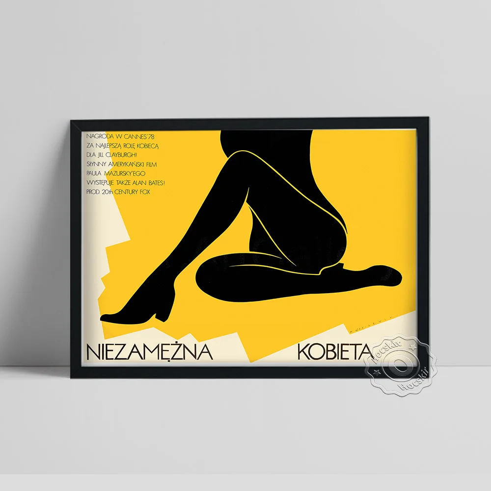 

Vintage Polish Movie Poster, Female Abstract Black Body Line Canvas Painting, Concise Style Woman Art Wall Picture Home Decor