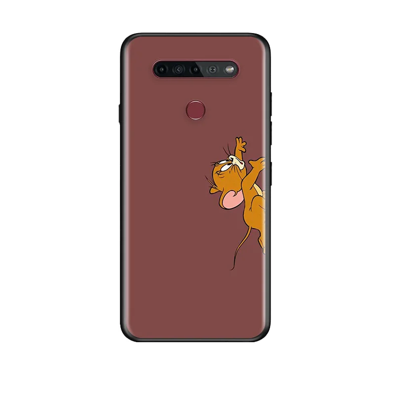 

Funny Cartoon Cute Cat And Mouse For LG G8 V30 V35 V40 V50 V60 Q60 K40S K50S K41S K51S K61 K71 K22 ThinQ 5G Phone Case